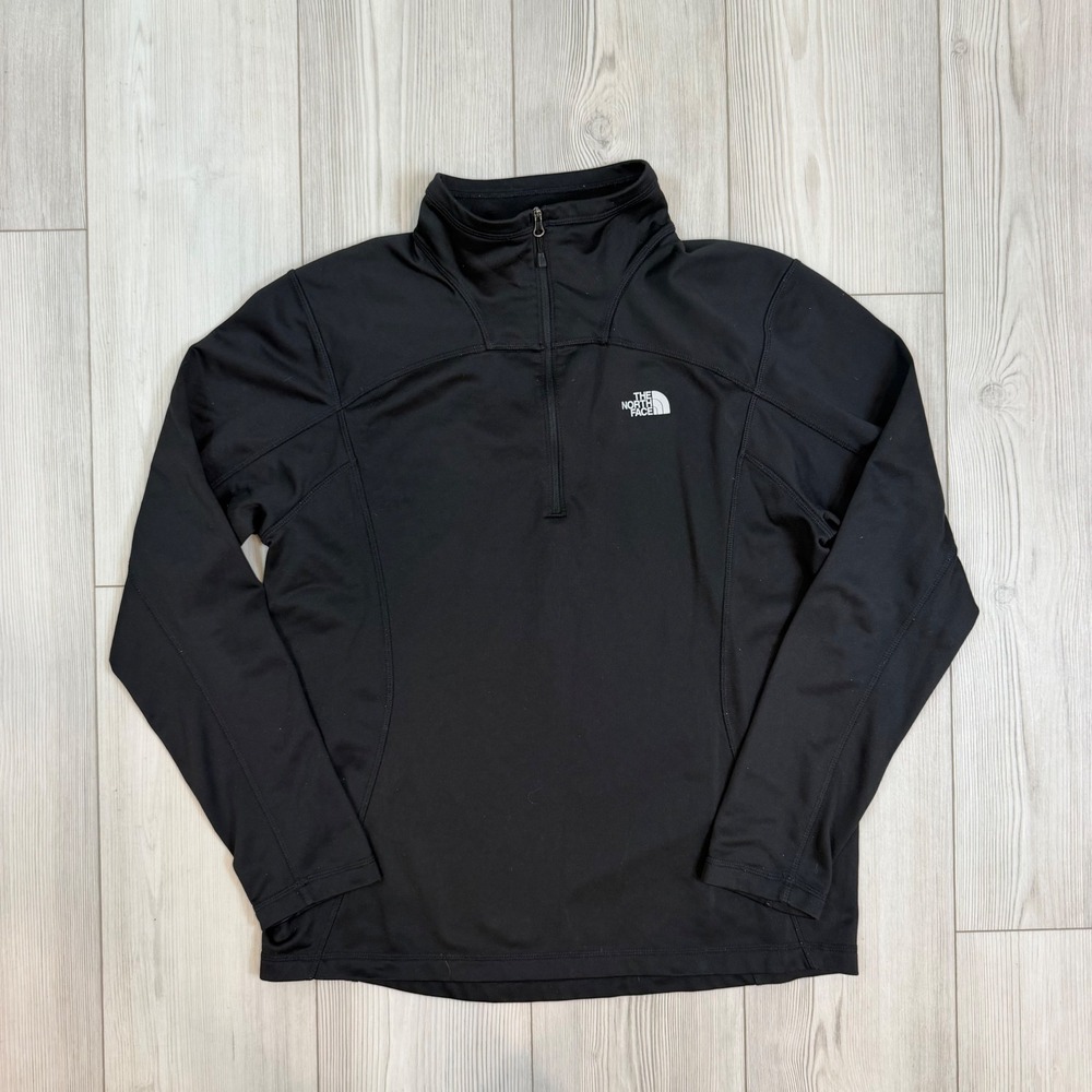 The North Face Mens Black Quarter Zip Pullover Fleece NF00CP4A Size Medium